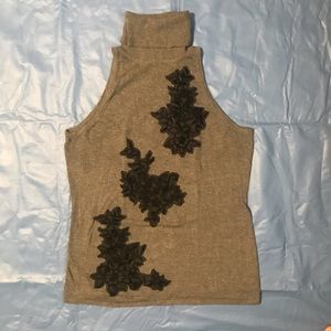 WHBM Sleeveless Turtleneck Sweater Vest S Cashmere